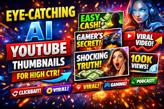 design eye catching ai youtube thumbnails for high CTR