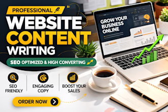 write high converting website copy for homepage, about us and services