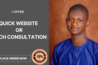 provide a 30 minute website or tech consultation call