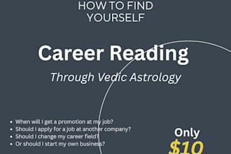 do career reading through vedic astrology