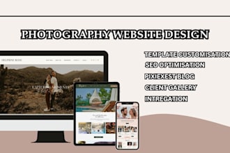 pixieset website photography website wedding website squarespace showit website