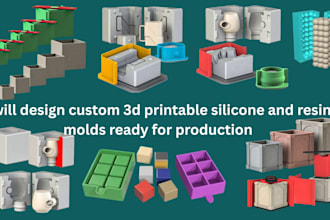 design custom 3d printable silicone and resin molds ready for production