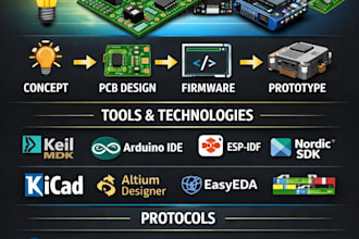 develop ble firmware and embedded systems using nrf52, esp32