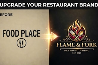 design a modern and professional restaurant or cafe logo