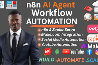 build n8n automation, ai agent, workflow automation and API integration
