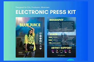 design rapper epk, singer press kit, music media kit, dj press kit, artists epk