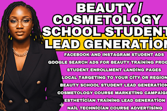 beauty school marketing cosmetology school leads esthetician course marketing