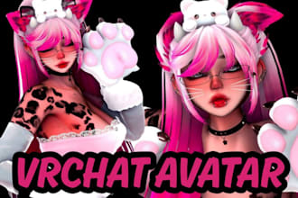 create or edit rig vrchat avatar vrc avatar furry avatar anime vr chat character
