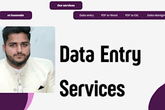 need accurate data entry I will do fast excel data entry, web research