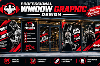 design shopfront graphics, vinyl decals, window stickers, and custom stickers