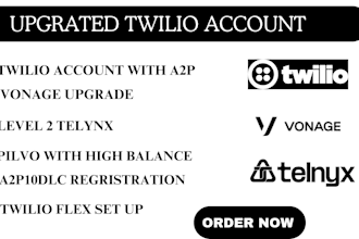 set up verified upgraded telnyx twilio wavix for SMS sip trunk call centre 3cx