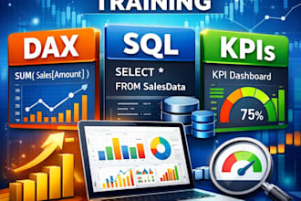 provide training in data analytics using power bi