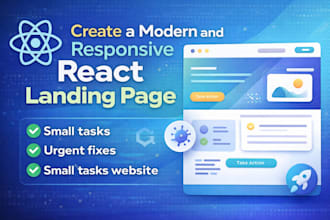 create a modern and responsive react landing page
