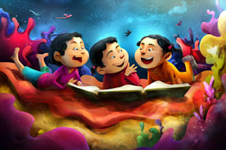 draw space adventure children book illustration