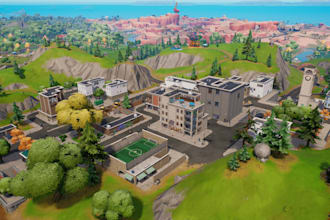 custom fortnite uefn map tycoon map, roblox map fantasy map or creativ box fight