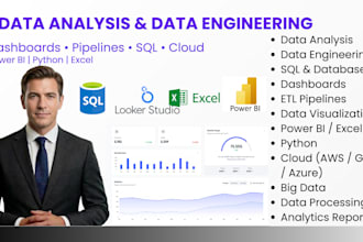do data analysis, dashboards and data pipelines