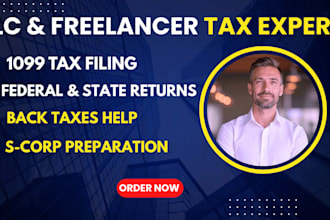 do llc tax return filing, freelancer 1099 tax filing and US tax return service
