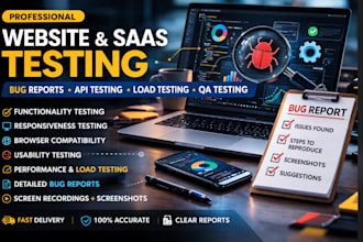 test your website or saas app for bugs and QA issues