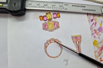 hand draw a jewelry design