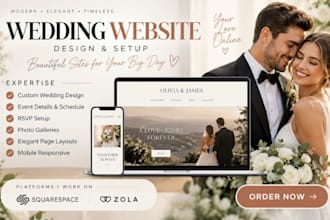 design squarespace zola wedding website bliss and bone aesthetic wedding website