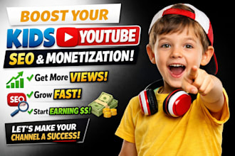 organic kids youtube video promotion SEO channel monetization educational video