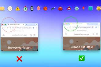 design shopify favicon website, webflow favicon mobile app and custom brand icon