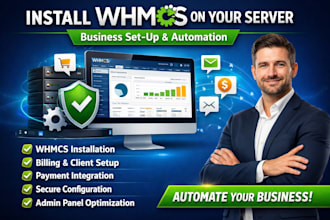 install whmcs on your server for business set up