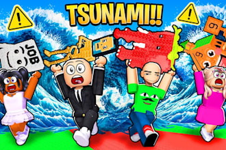 build escape tsunami game for brainrots on roblox studio