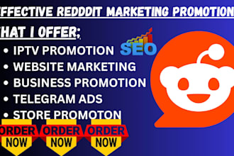 promote iptv site, sellvia store, telegram ads, ai saas, via reddit marketing