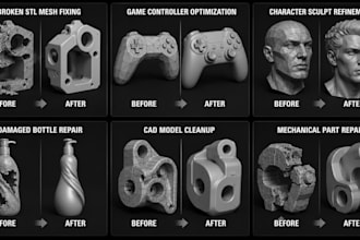 repair, create, fix or modify stl files edit custom stl file for 3d printing