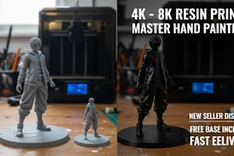 4k 8k resin 3d print  master hand paint anime stl figurines and tabletop minis