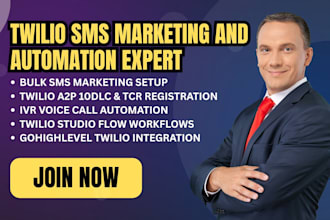 twilio bulk SMS voice calls a2p 10dlc IVR studio flow gohighlevel integration