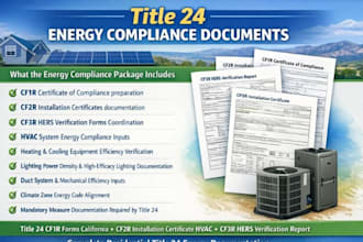 title 24 cf1r cf2r cf3r hvac lighting energy compliance report california