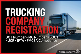 register trucking company usdot mc number boc3 ucr ifta truck registration