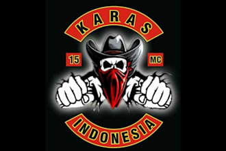 design custom mc kutte patch, biker patch, motorcycle club logo
