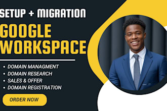 google workspace business email setup, gmail domain setup, dns, email migration