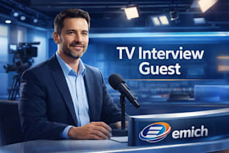be a professional media guest for TV, podcasts, and interviews
