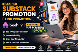 organic substack promotion, link promotion, beehiiv, organic subscribers growth