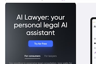 develop saas ai legal assistant website, ai legal automation, ai compliance web
