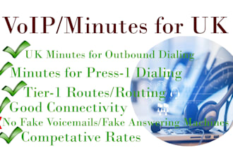 provide voip minutes for uk outbound, press1 dialing
