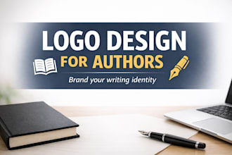 design a professional logo for authors, and book brands