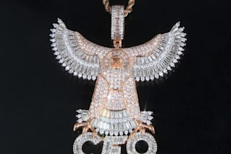 do hiphop eagle flying letter CEO,3d pendant punk necklace,bling iced out full a