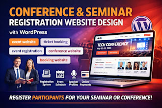conference and seminar registration website design with wordpress