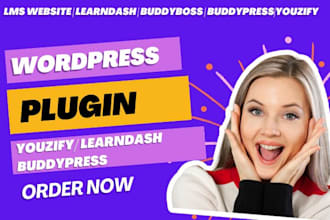 build wordpress lms website with tutor lms learndash buddypress youzify plugin