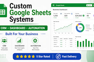 build a custom google sheets CRM dashboard and automation system