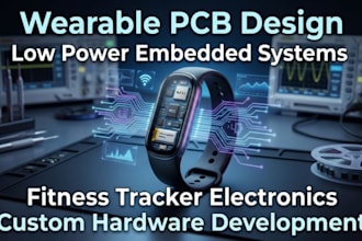 design wearable pcb, low power embedded electronics and fitness tracker
