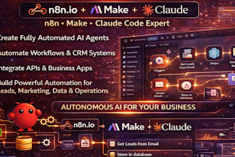 build ai agent and automation with make com, n8n ,claude ai cowork, claude code