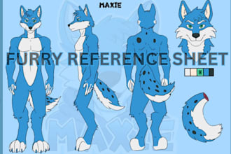 draw furry art, fursona character, reference sheet, furry sticker, nsfw furry oc