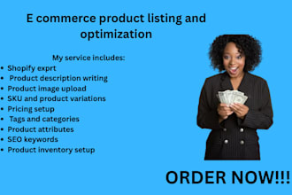 create and optimize e commerce products listings for your online store