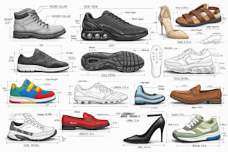 create a factory ready footwear tech pack for sneakers and lifestyle trainers